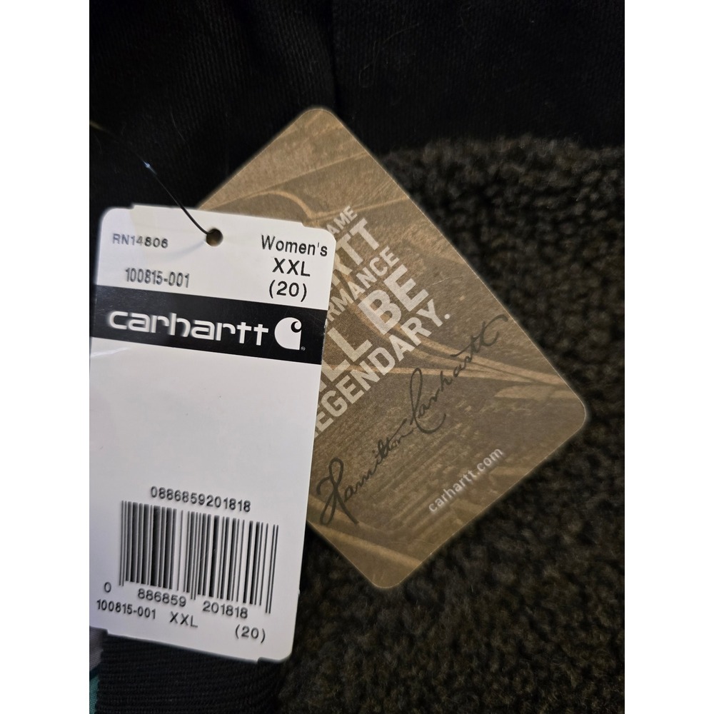 NWT Carhartt Womens XXL Black Sierra Sherpa Lined Hooded Jacket 100815-001 - Picture 10 of 11